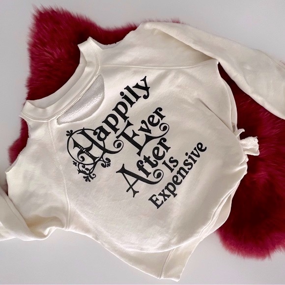 Wildfox CUSTOMIZED Oversized Ivory Black Letters Happily Ever After is EXPENSIVE - Picture 10 of 15